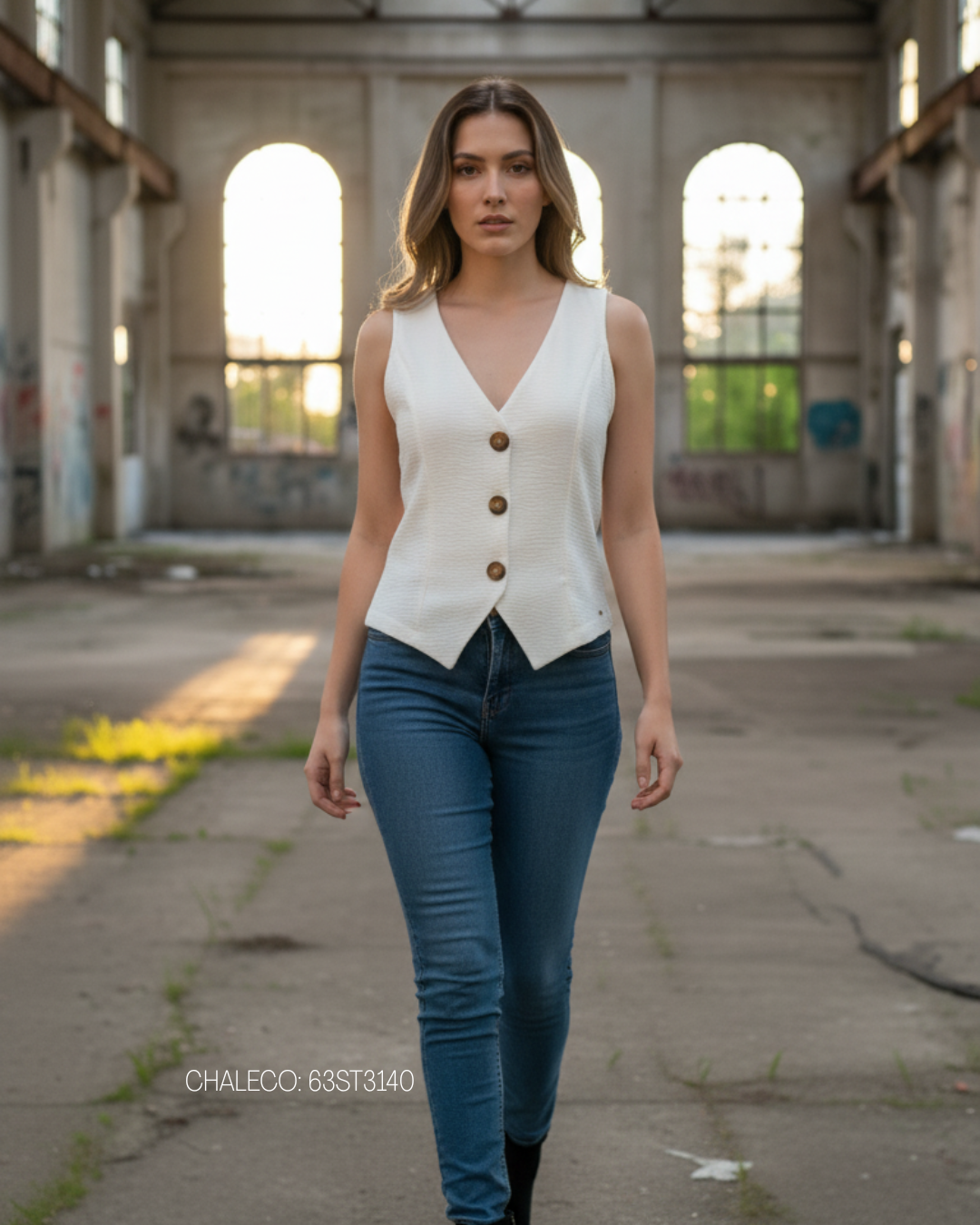CHALECO CORTES BOTONES