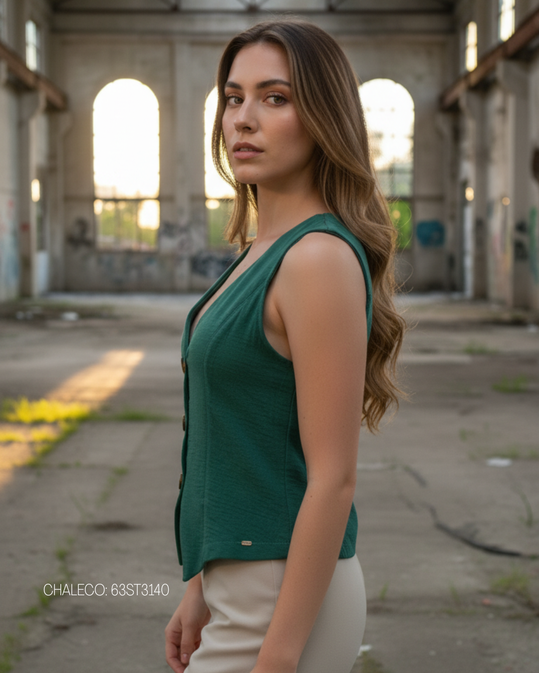 CHALECO CORTES BOTONES