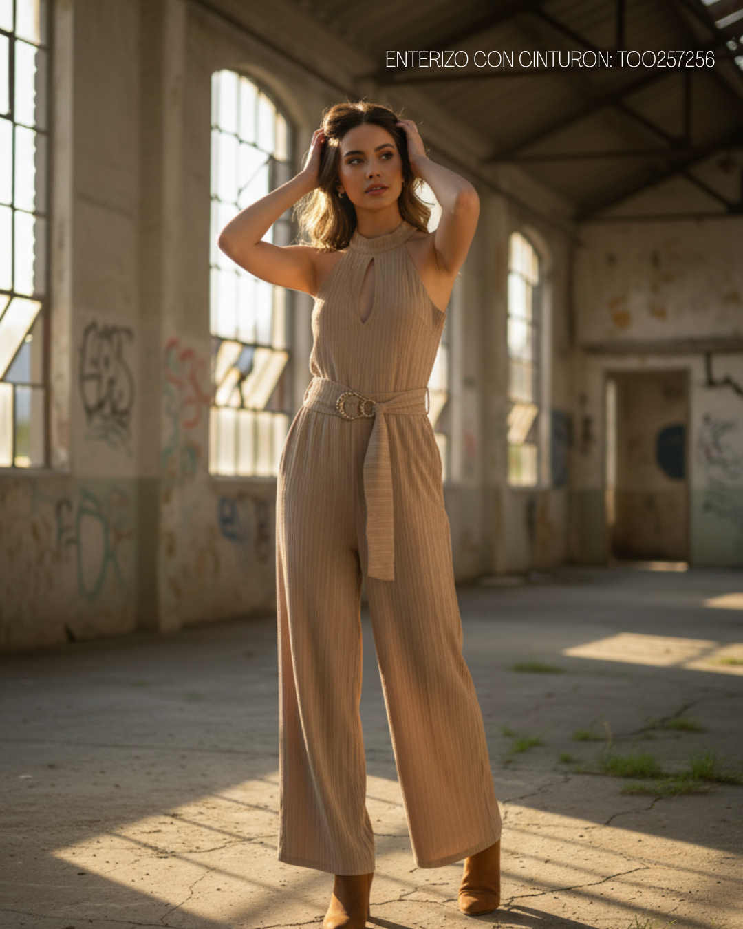 ENTERIZO HALTER CON CINTURON