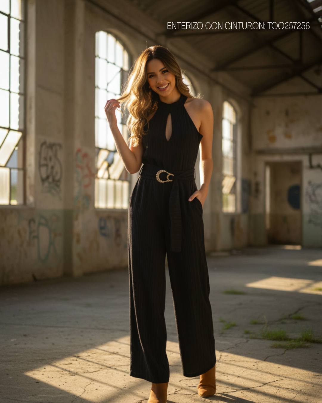 ENTERIZO HALTER CON CINTURON