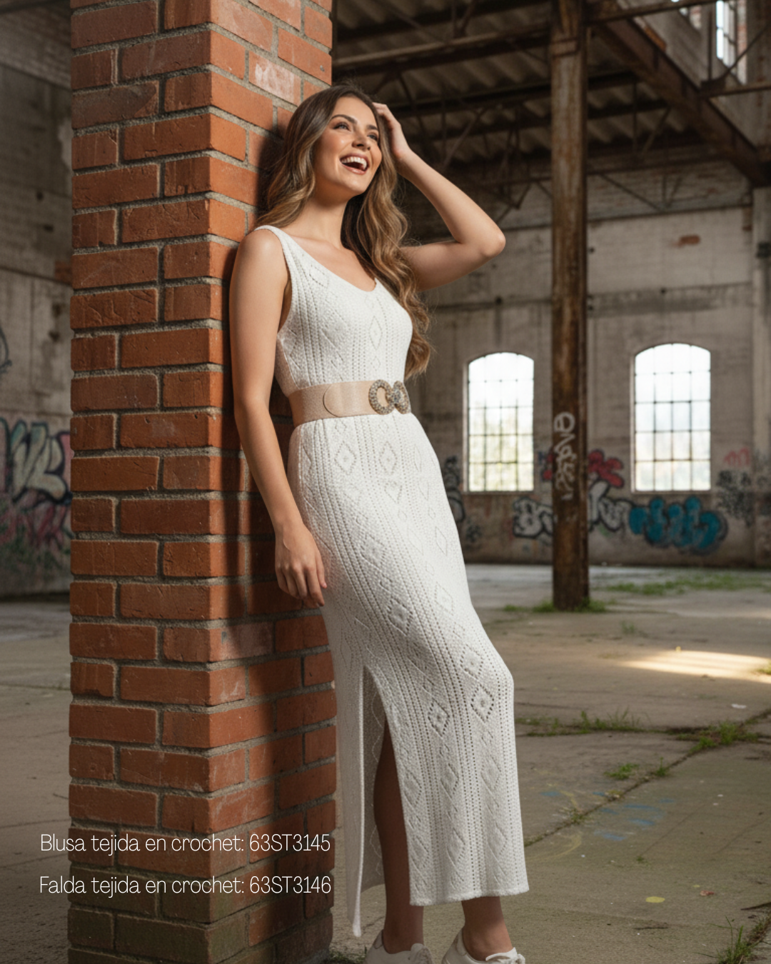 Falda tejida crochet