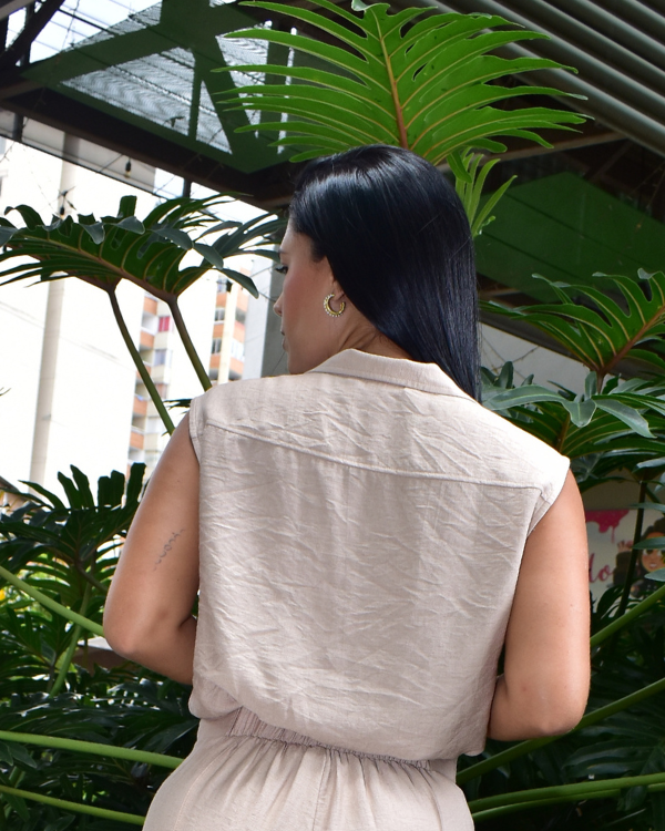 BLUSA MANGA SISA BOLSILLO TAPAS