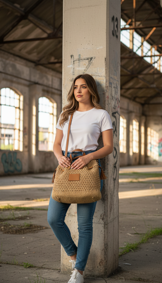 BOLSO CARTERA TEJIDA