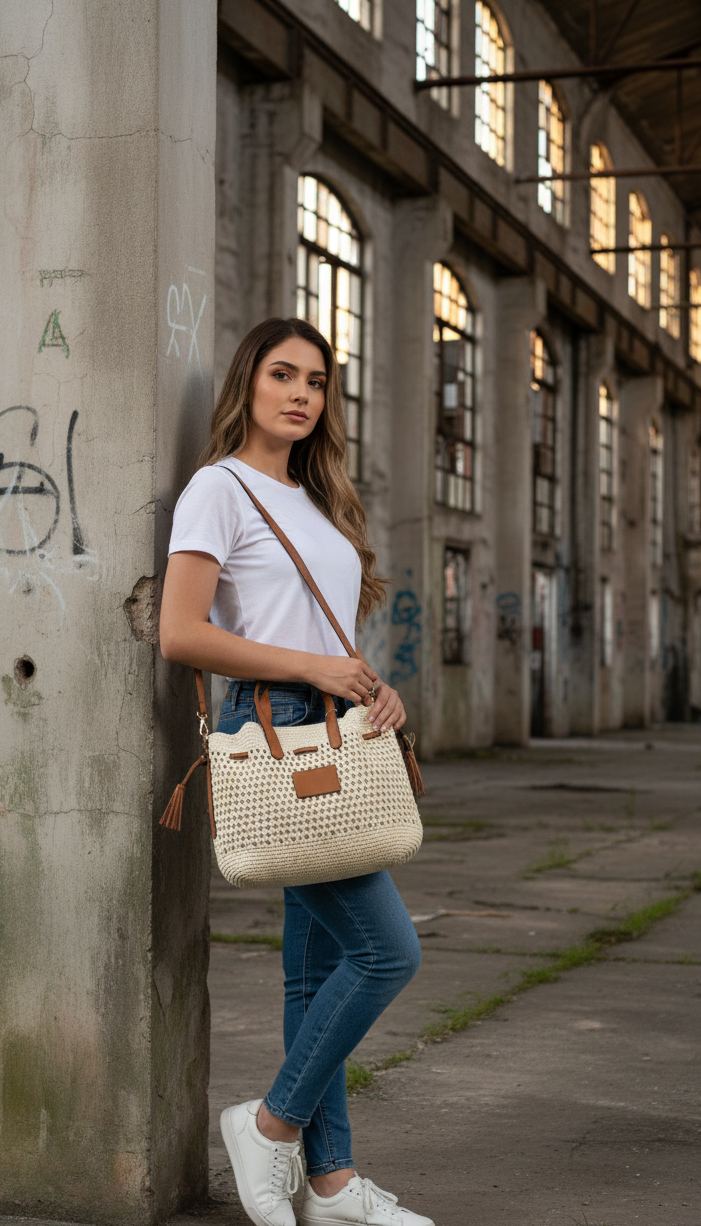 BOLSO CARTERA TEJIDA